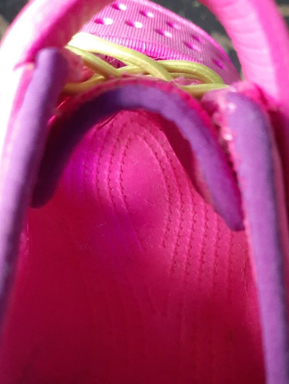 CROCS Kids Pink Water Shoes with Yellow Accents